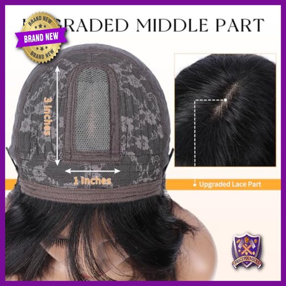 14 Inch Glueless Lace Front Human Hair Wig With Bangs main image 6